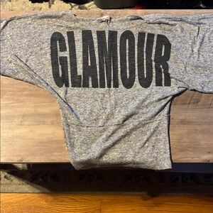 Gray Glamour Graphic Sweatshirt